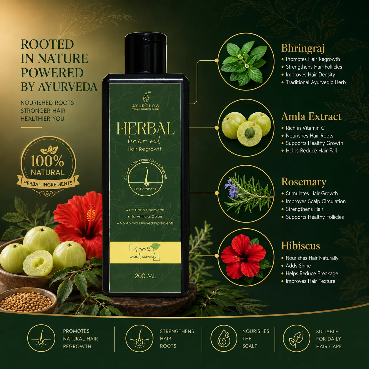 Ayurglow Herbal Regrowth Hair Oil – image 5