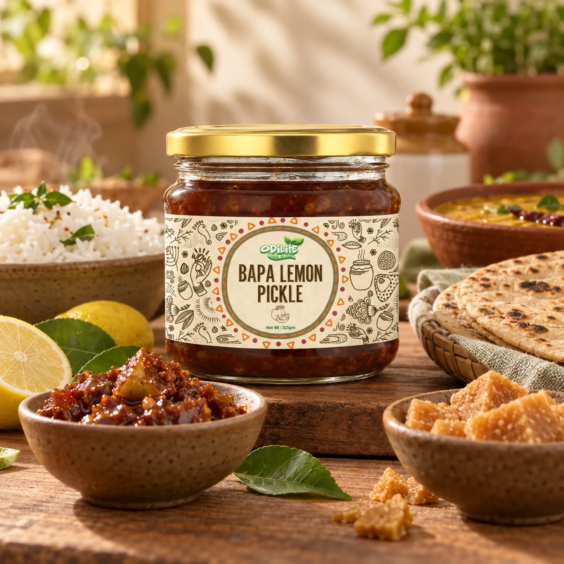 Bapa Lemon Pickle Home Made 325 gm (Jain Recipe) – image 5
