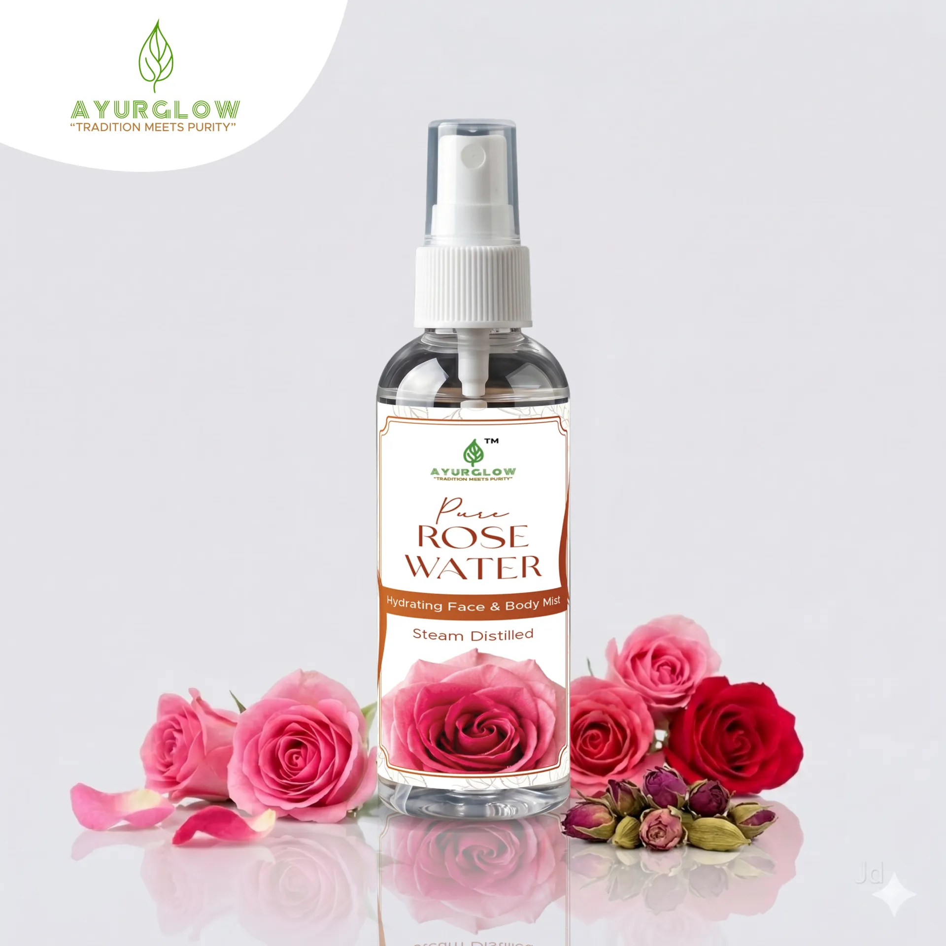 AyurGlow Rose Water 100ML - Serum – image 2