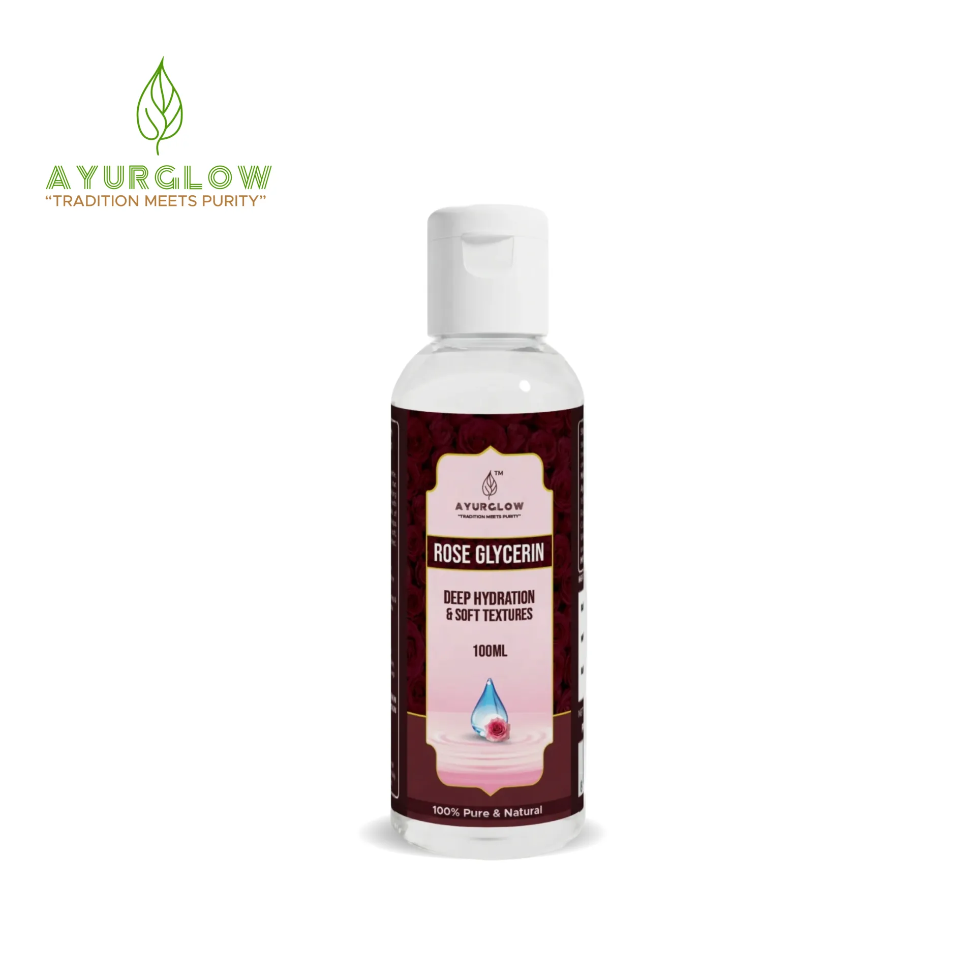 Ayurglow Glycerin with Rose Extract – Deep Moisturizing & Skin Softening Formula – image 2