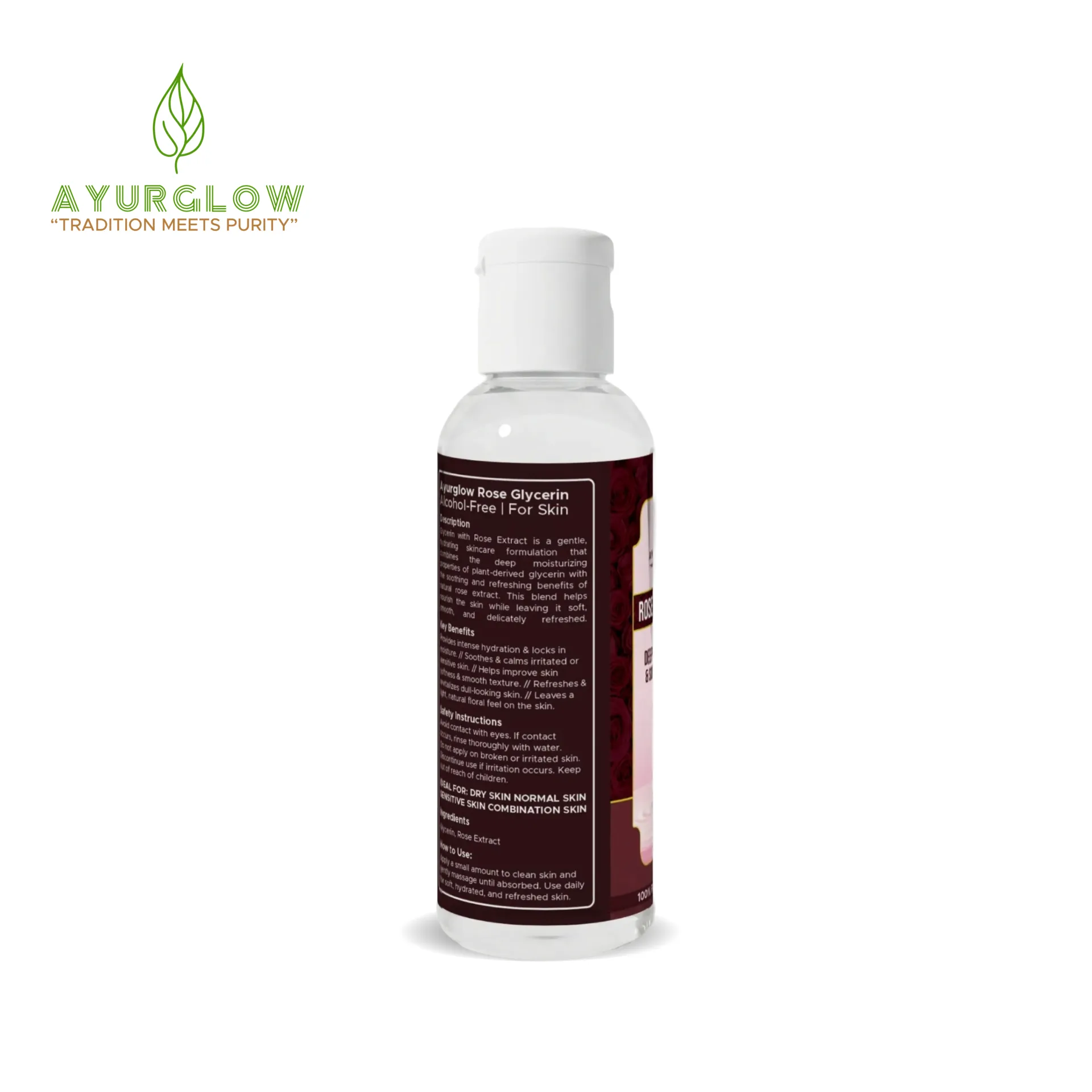 Ayurglow Glycerin with Rose Extract – Deep Moisturizing & Skin Softening Formula – image 4