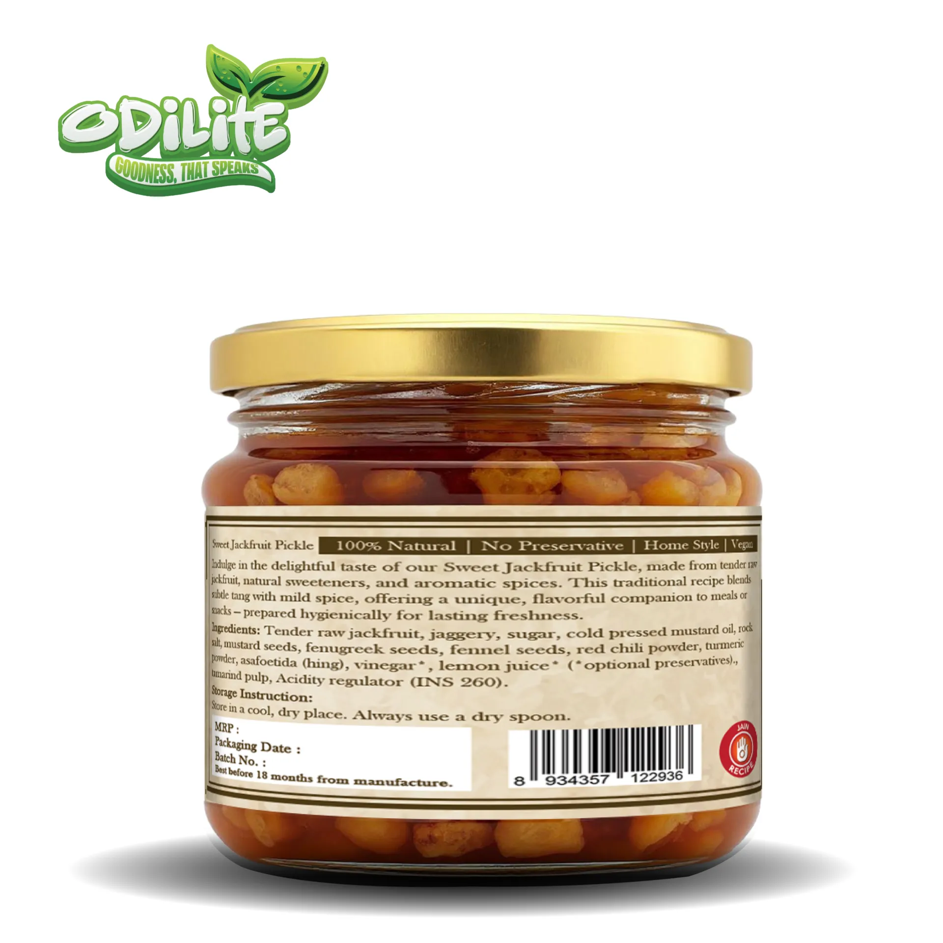 Sweet Jackfruit Pickle Home Made 325 gm (Jain Recipe) – image 3