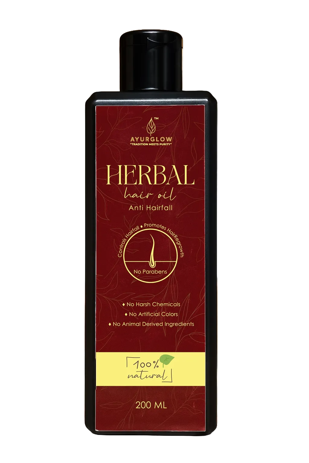 Ayurglow Herbal Anti Hair Fall Oil 200ML – image 2