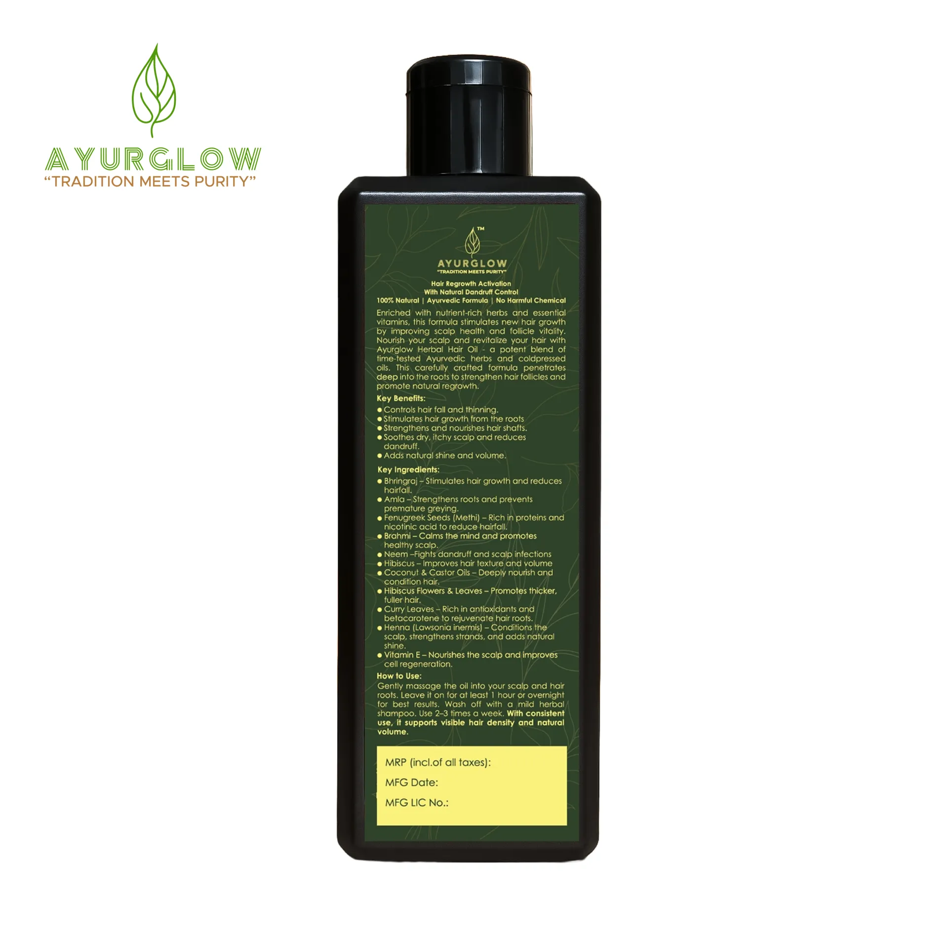 Ayurglow Herbal Regrowth Hair Oil – image 3